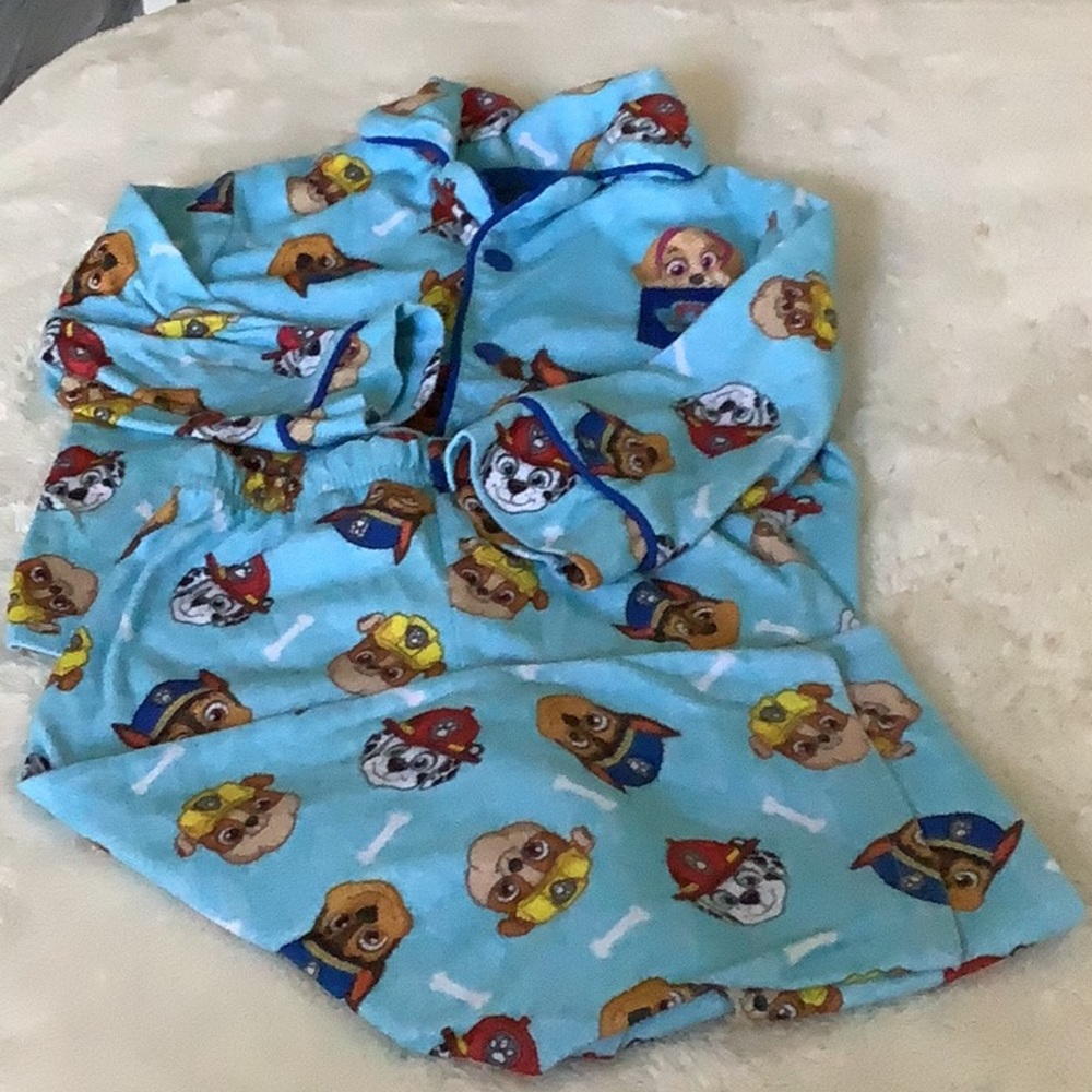 Nickelodeon paw patrol pajamas two piece set 2T blue with cute dogs on t…